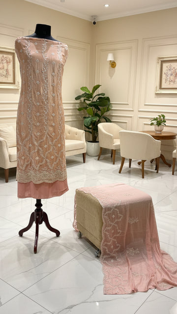 Organza unstitched Salwar Set